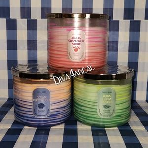 3x Bath & Body Works 3-Wick Scented Large 14.5 OZ Candles
